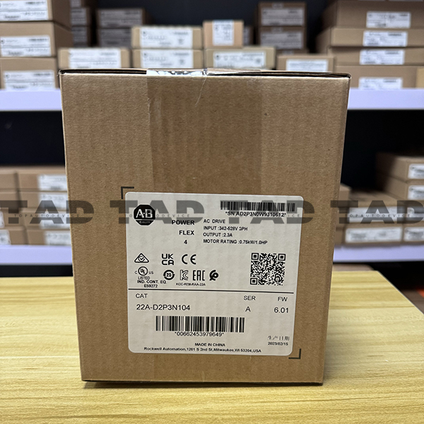 Allen-Bradley 22A-D2P3N104 PowerFlex 4- 0.75 kW (1 HP) AC Drive