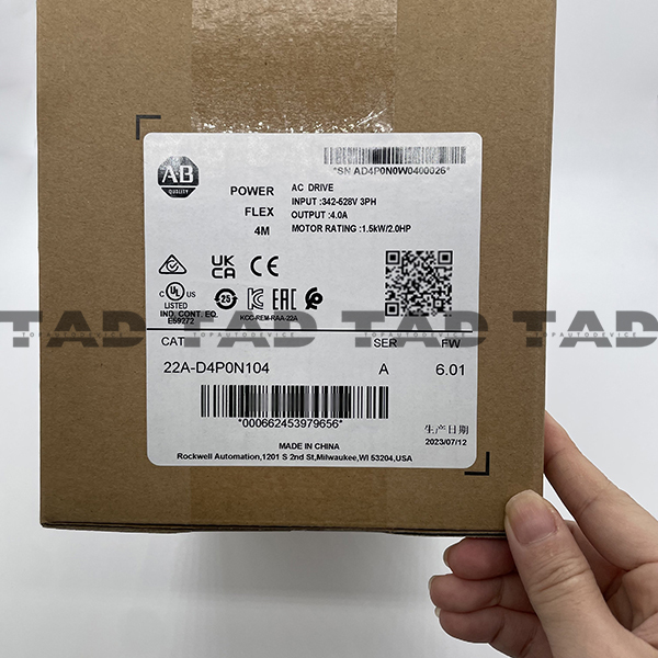 Allen-Bradley 22A-D4P0N104 PowerFlex 4- 1.5 kW (2 HP) AC Drive