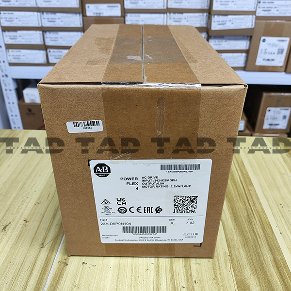 Allen-Bradley 22A-D6P0N104 PowerFlex 4 2.2 kW (3 Hp) AC Drive