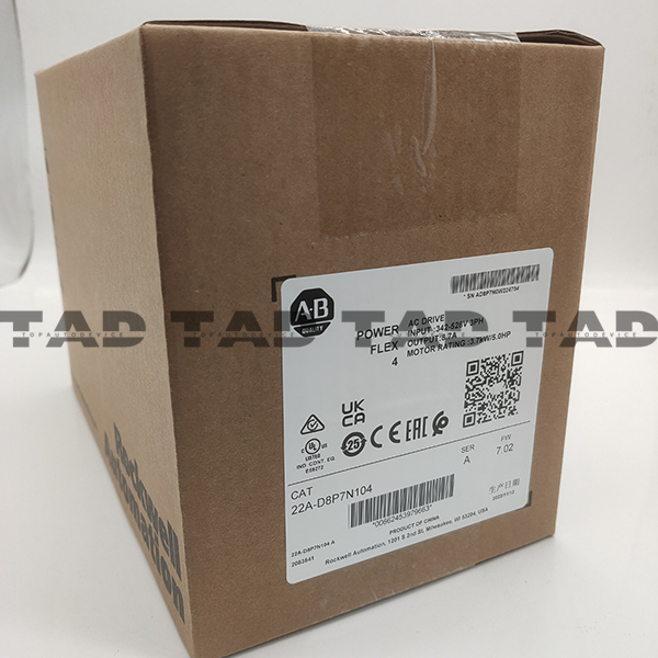 Allen-Bradley 22A-D8P7N104 PowerFlex 4 3.7 kW (5 Hp) AC Drive