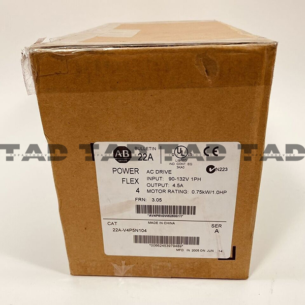 Allen-Bradley 22A-V4P5N104 PowerFlex 4- 0.75 kW (1 HP) AC Drive