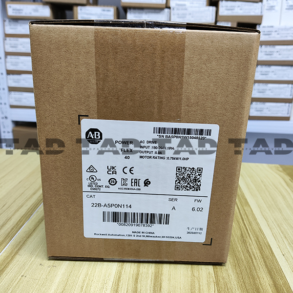 Allen-Bradley 22B-A5P0N114 PowerFlex 40- 0.75 kW (1 HP) AC Drive