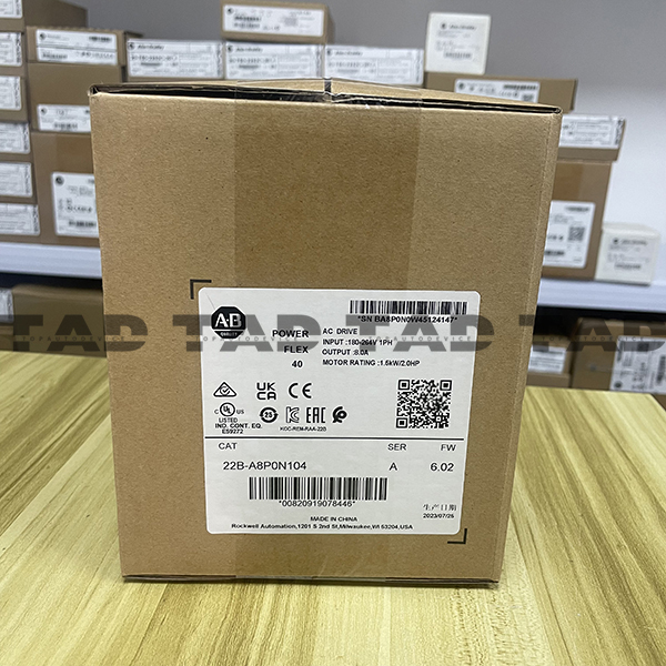 Allen-Bradley 22B-A8P0N104 PowerFlex 40- 1.5 kW (2 HP) AC Drive