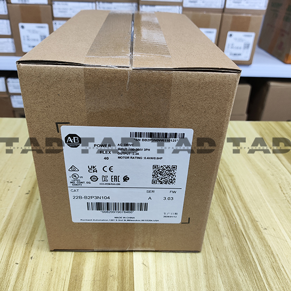 Allen-Bradley 22B-B2P3N104 PowerFlex 40- 0.4 kW (0.5 HP) AC Drive
