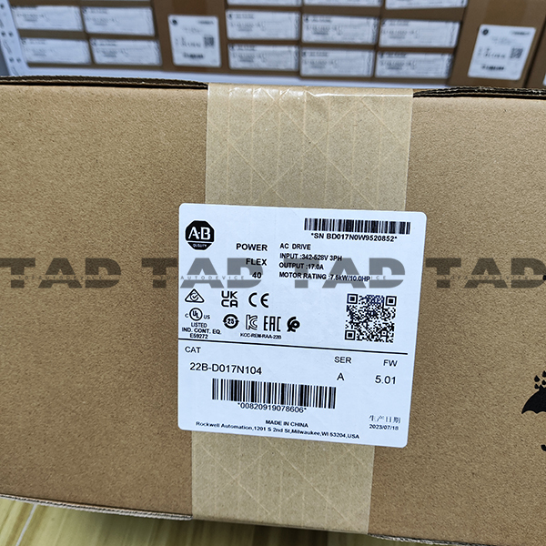 Allen-Bradley 22B-D017N104 PowerFlex 40- 7.5 kW (10 HP) AC Drive