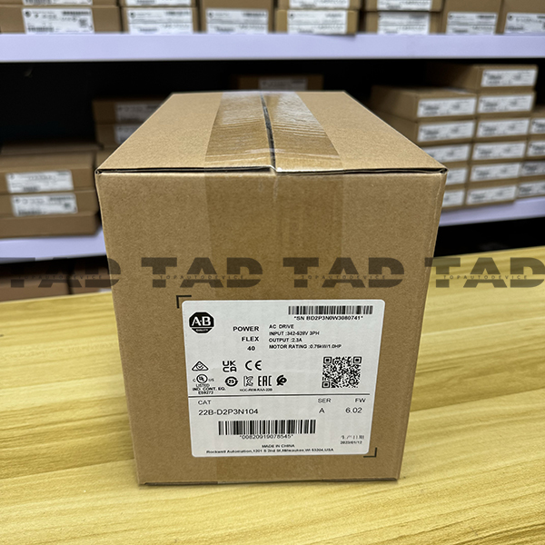 Allen-Bradley 22B-D2P3N104 PowerFlex 40- 0.75 kW (1 HP) AC Drive