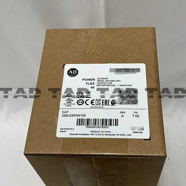 Allen-Bradley 22B-D4P0N104 PowerFlex 40- 1.5 kW (2 HP) AC Drive