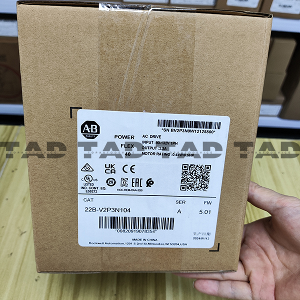 Allen-Bradley 22B-V2P3N104 PowerFlex 40- 0.4 kW (0.5 HP) AC Drive