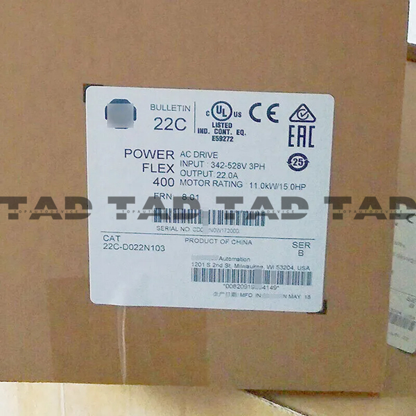Allen-Bradley 22C-D022N103 PowerFlex 400- 11 kW (15 HP) AC Drive