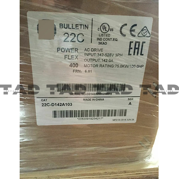 Allen-Bradley 22C-D142A103 PowerFlex 400- 75 kW (100 HP) AC Drive