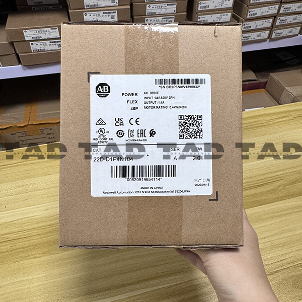 Allen-Bradley 22D-D1P4N104 PowerFlex 40P- 0.4 kW (0.5 HP) AC Drive