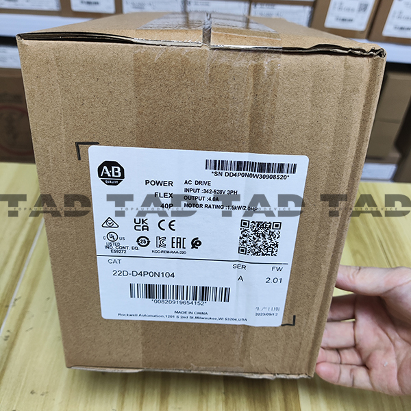 Allen-Bradley 22D-D4P0N104 PowerFlex 40P- 1.5 kW (2 HP) AC Drive