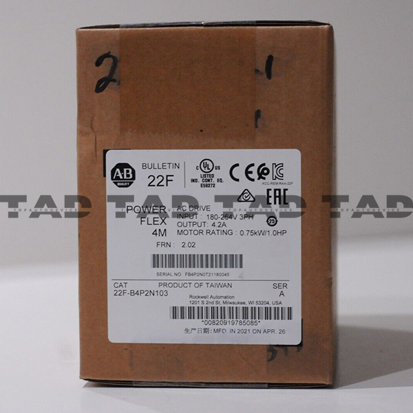 Allen-Bradley 22F-B4P2N103 PowerFlex 4M- 0.75 kW (1 HP) AC Drive