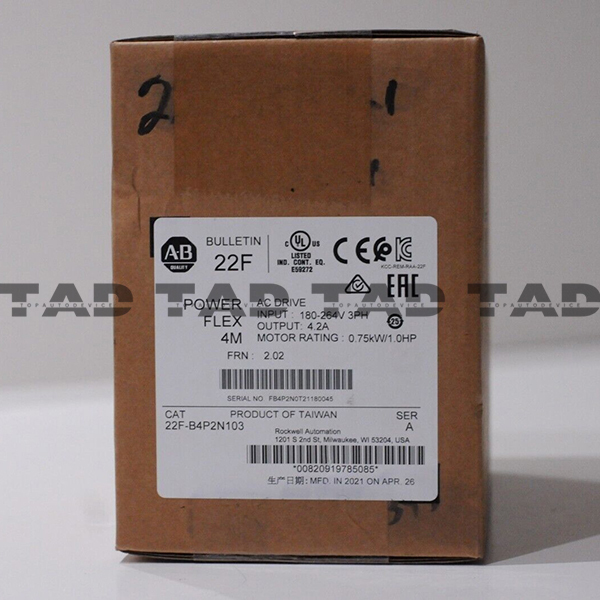 Allen-Bradley 22F-B4P2N103 PowerFlex 4M- 0.75 kW (1 HP) AC Drive