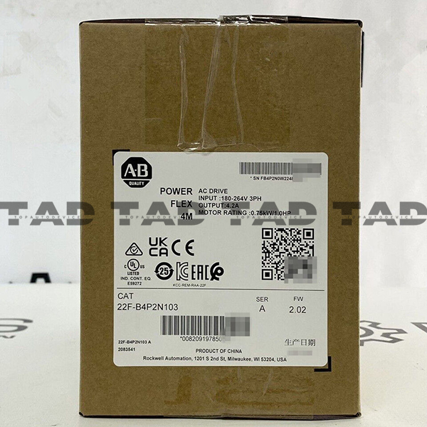 Allen-Bradley 22F-B4P2N103 PowerFlex 4M- 0.75 kW (1 HP) AC Drive