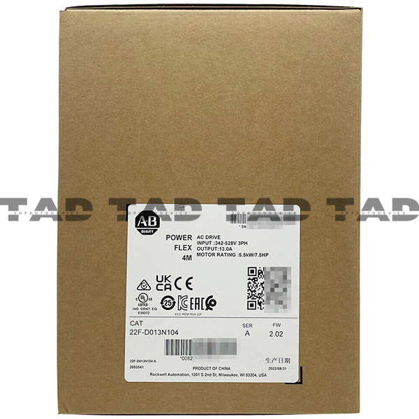 Allen-Bradley 22F-D013N104 PowerFlex 4M- 5.5 kW (7.5 HP) AC Drive