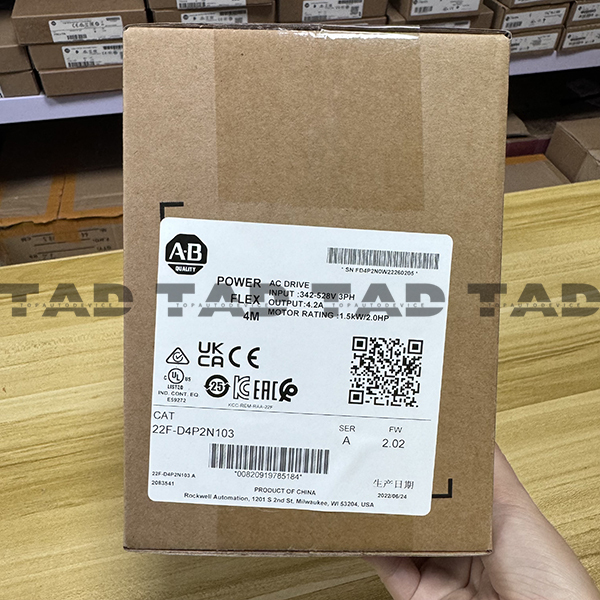 Allen-Bradley 22F-D4P2N103 PowerFlex 4M- 1.5 kW (2 HP) AC Drive