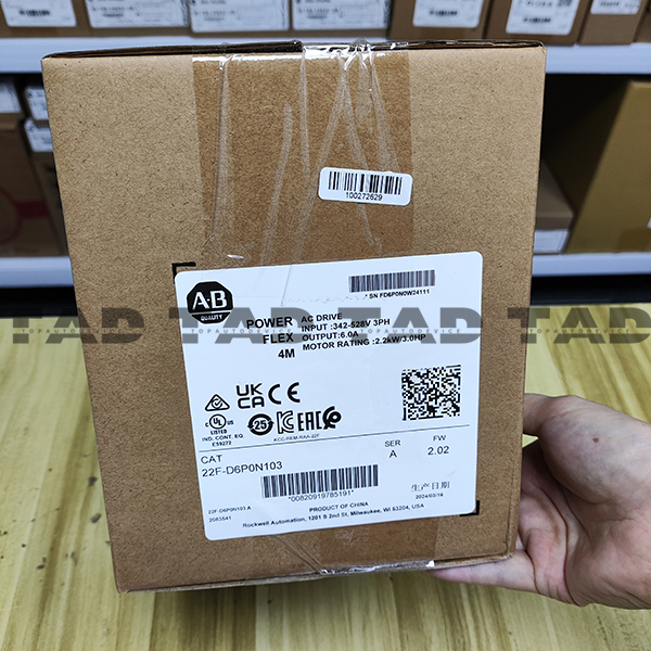 Allen-Bradley 22F-D6P0N103 PowerFlex 4M-2.2 kW (3 HP) AC Drive