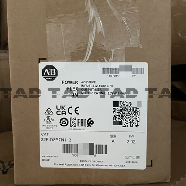 Allen-Bradley 22F-D8P7N113 Best Selling PowerFlex 4M-3.7 kW (5 HP) AC Drive