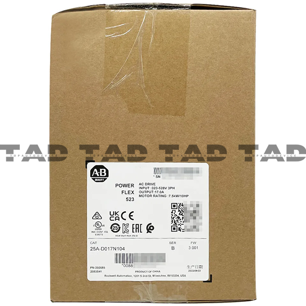 Allen-Bradley 25A-D017N104 PowerFlex 523 7.5kW (10Hp) AC Drive