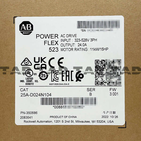 Allen-Bradley 25A-D024N104 PowerFlex 523 11kW (15Hp) AC Drive