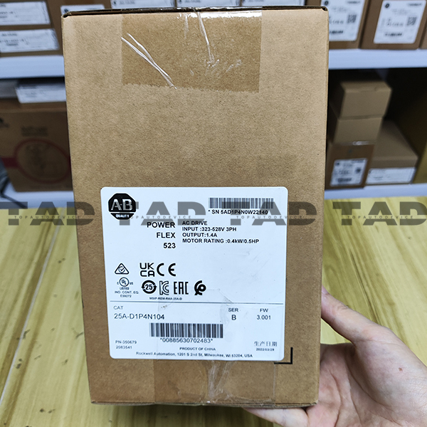 Allen-Bradley 25A-D1P4N104 PowerFlex 523 0.4kW (0.5Hp) AC Drive