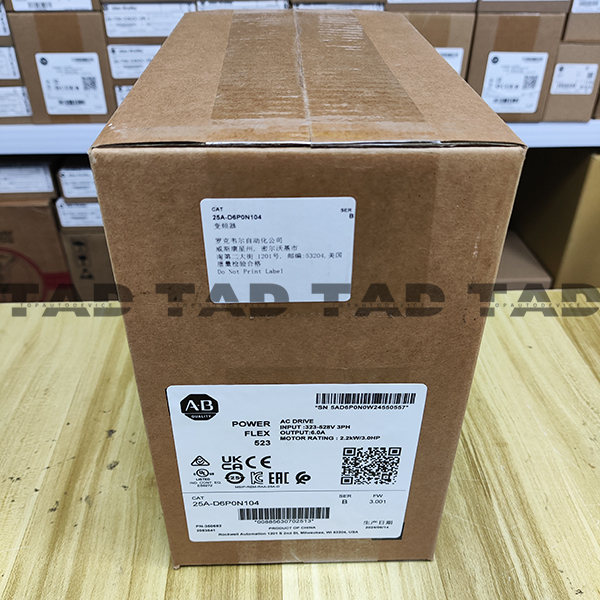 Allen-Bradley 25A-D6P0N104 Best Selling PowerFlex 523 2.2kW (3Hp) AC Drive