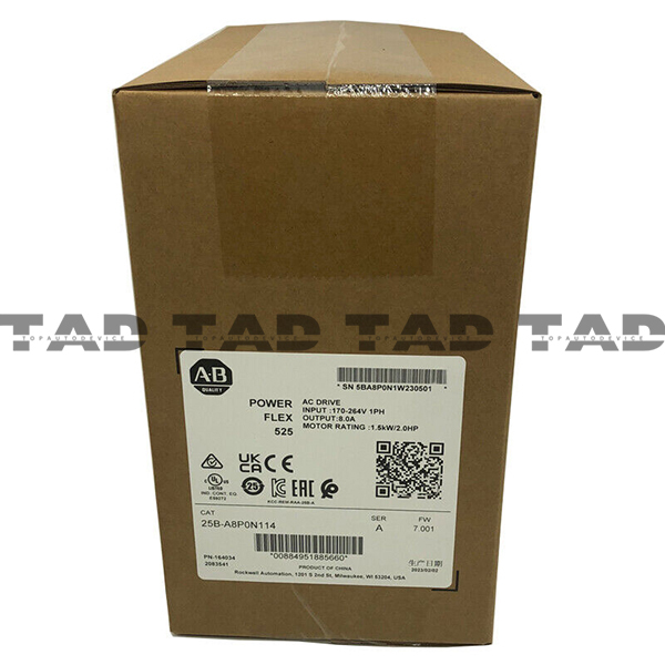 Allen-Bradley 25B-A8P0N114 PowerFlex 525 1.5kW (2Hp) AC Drive