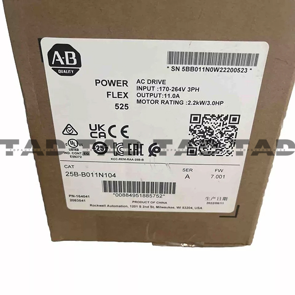 Allen-Bradley 25B-B011N104 PowerFlex 525 2.2kW (3Hp) AC Drive