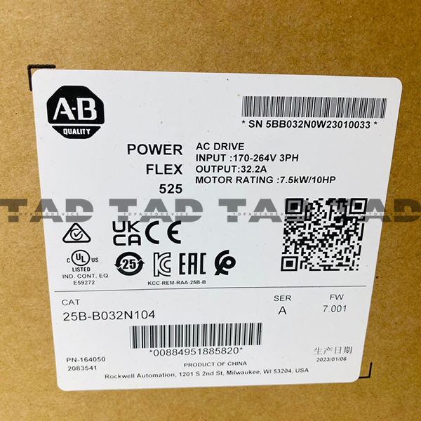 Allen-Bradley 25B-B032N104 PowerFlex 525 7.5kW (10Hp) AC Drive