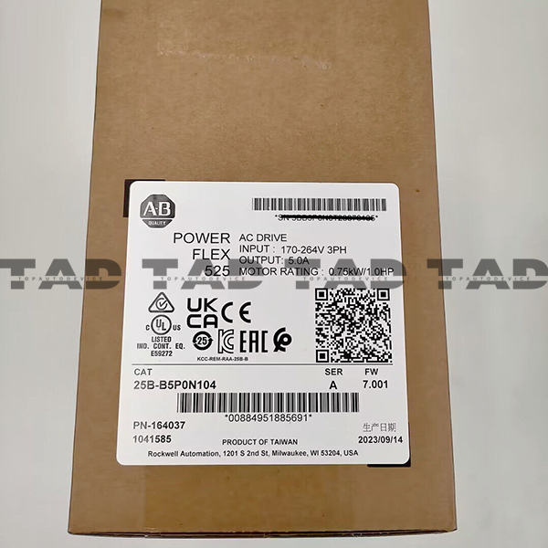 Allen-Bradley 25B-B5P0N104 PowerFlex 525 0.75kW (1Hp) AC Drive