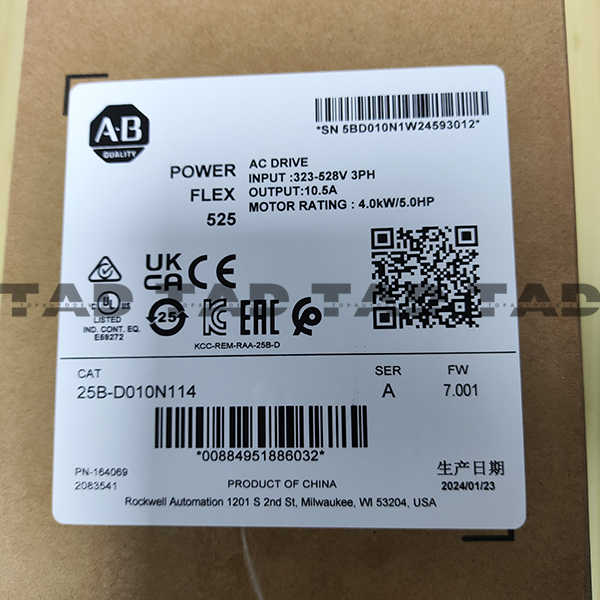 Allen-Bradley 25B-D010N114 PowerFlex 525 4kW (5Hp) AC Drive