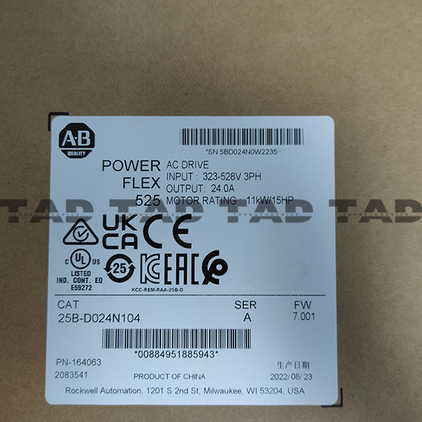 Allen-Bradley 25B-D024N104 PowerFlex 525 11kW (15Hp) AC Drive