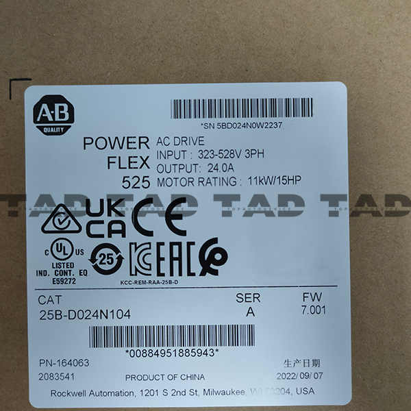 Allen-Bradley 25B-D024N104 PowerFlex 525 11kW (15Hp) AC Drive