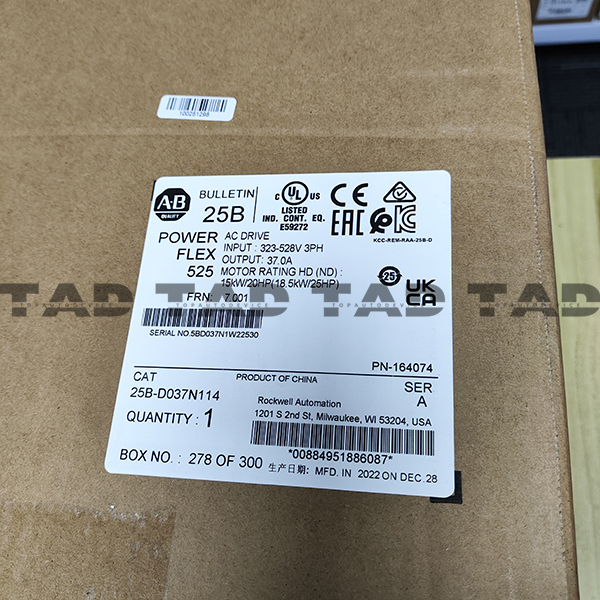 Allen-Bradley 25B-D037N114 PowerFlex 525 18.5kW (25Hp) AC Drive
