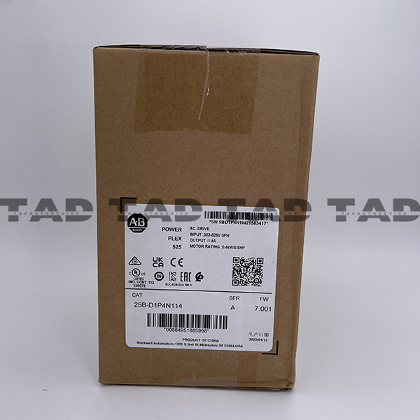Allen-Bradley 25B-D1P4N114 PowerFlex 525 0.4kW (0.5Hp) AC Drive