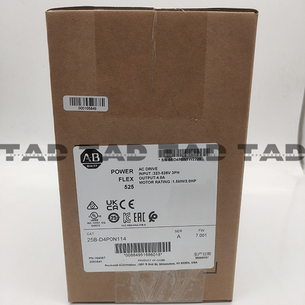Allen-Bradley 25B-D4P0N114 PowerFlex 525 1.5kW (2Hp) AC Drive