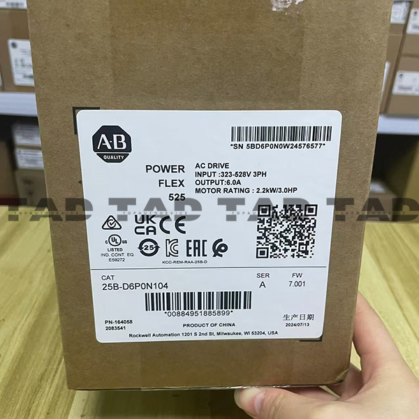 Allen-Bradley 25B-D6P0N104 PowerFlex 525 2.2kW (3Hp) AC Drive