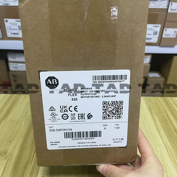 Allen-Bradley 25B-D6P0N104 PowerFlex 525 2.2kW (3Hp) AC Drive