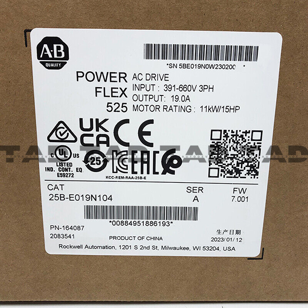 Allen-Bradley 25B-E019N104 PowerFlex 525 11kW (15Hp) AC Drive