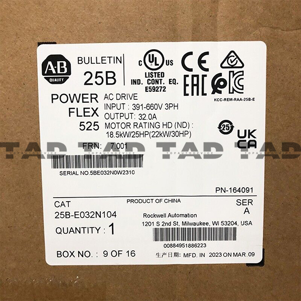 Allen-Bradley 25B-E032N104 PowerFlex 525 22kW (30Hp) AC Drive