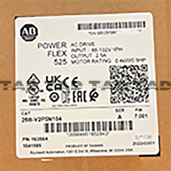 Allen-Bradley 25B-V2P5N104 PowerFlex 525 0.4kW (0.5Hp) AC Drive