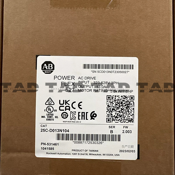 Allen-Bradley 25C-D013N104 PowerFlex 527 5.5kW / 7.5Hp AC Drive