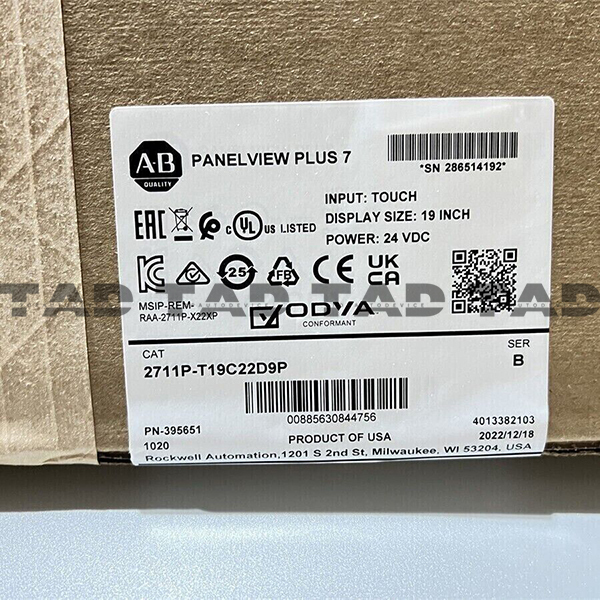 Allen-Bradley 2711P-T19C22D9P PanelView Plus 7 Graphic Terminal