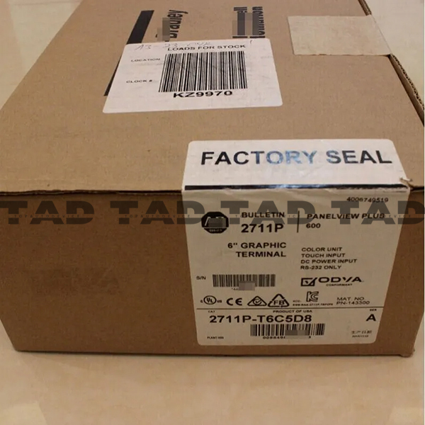 Allen-Bradley 2711P-T6C5D8 PanelView Plus 6 6 Clr Touch DC RS232