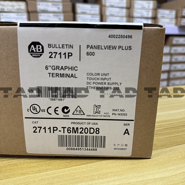 Allen-Bradley 2711p-T6M20D8 PanelView Plus 6 6 Grayscale Touch DC
