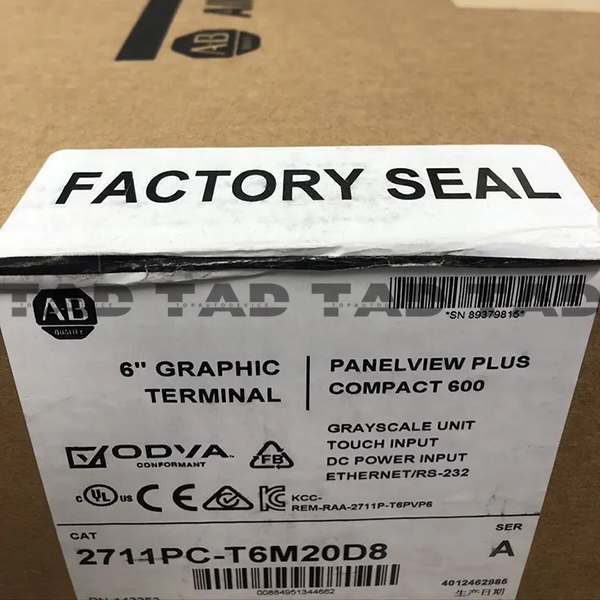 Allen-Bradley 2711PC-T6M20D8 PanelView Plus 6 600 Touch Terminal
