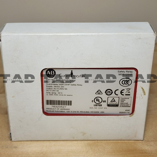Allen-Bradley 440R-D23171 Guardmaster MSR125HP Safety Relay
