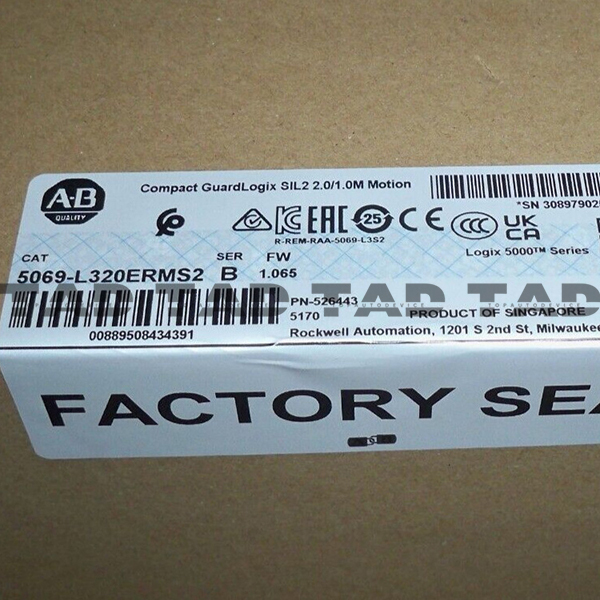 Allen-Bradley 5069-L320ERMS2 Compact GuardLogix SIL2 2.0/1.0M Motion