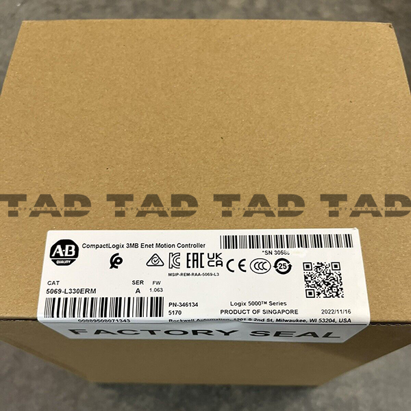 Allen-Bradley 5069-L330ERM CompactLogix 3MB Enet Motion Controller